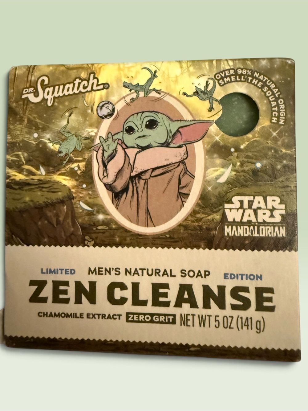 Dr. Squach Star Wars Mandalorian Zen Cleanse Men's Natural Soap - Green